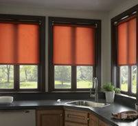 residential windows with shades drawn