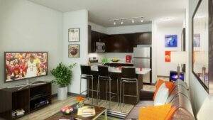 modern apartment living area